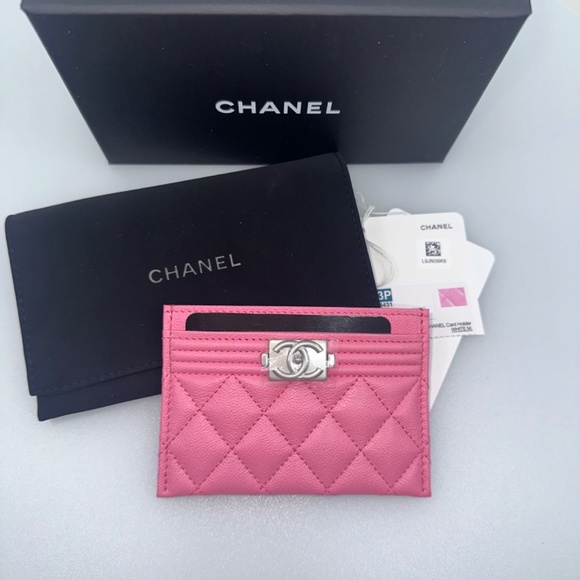 CHANEL Boy PINK Card Case BNIB - Picture 2 of 11